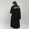 MLB New York Yankees Buchstabe Handtuch Bestickt Lässig Mittellang Lammfelljacke Unisex Jacken Schwarz 3AJPF2816-50BKS