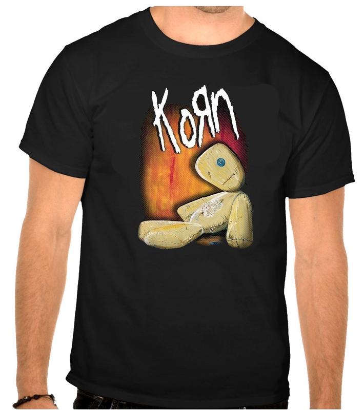 KORN Rock Music Logo Black Unisex T-Shirt XXXL