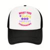 What You Do Today Improves Tomorrows Motivational Trucker Hat Breathable Mesh Baseball Cap Casual Adult Headwear
