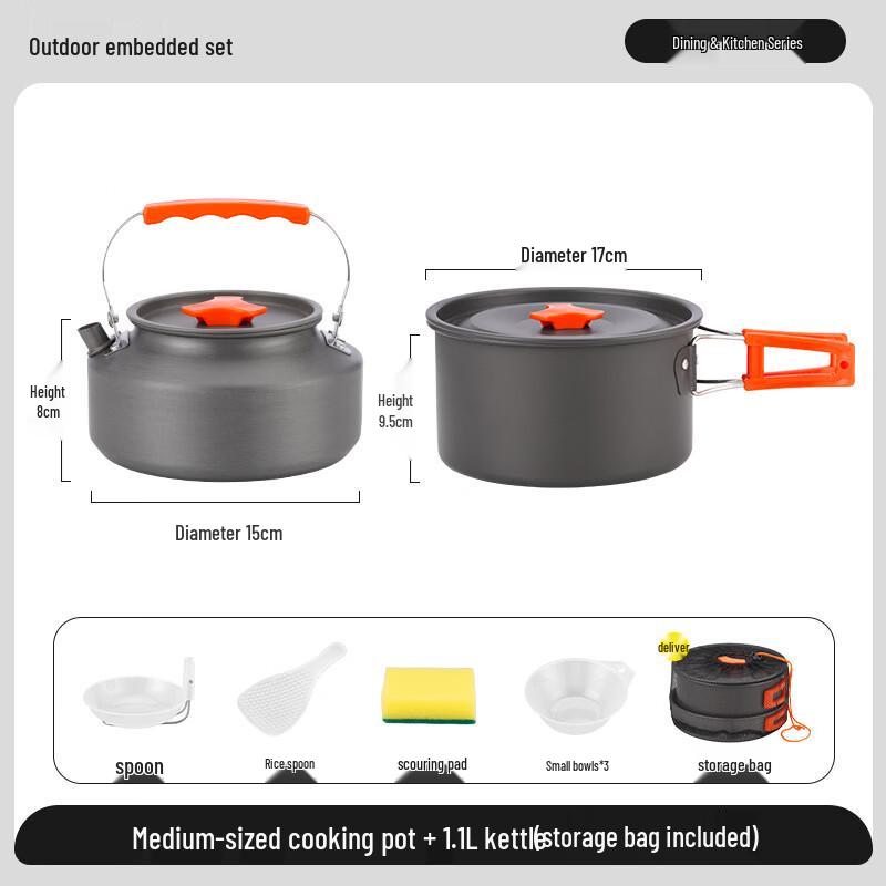 Churong Outdoor Camping Cookware and Kettle Set
