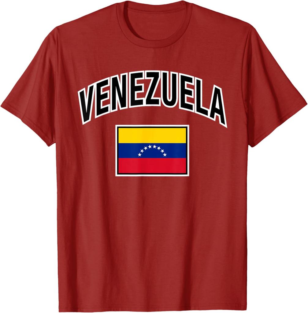 Venezuela Flag Proud Venezuelan TShirt Woman Man Vintage Fashion Casual High Quality Cotton Printed Tshirt Outdoors Aesthetic