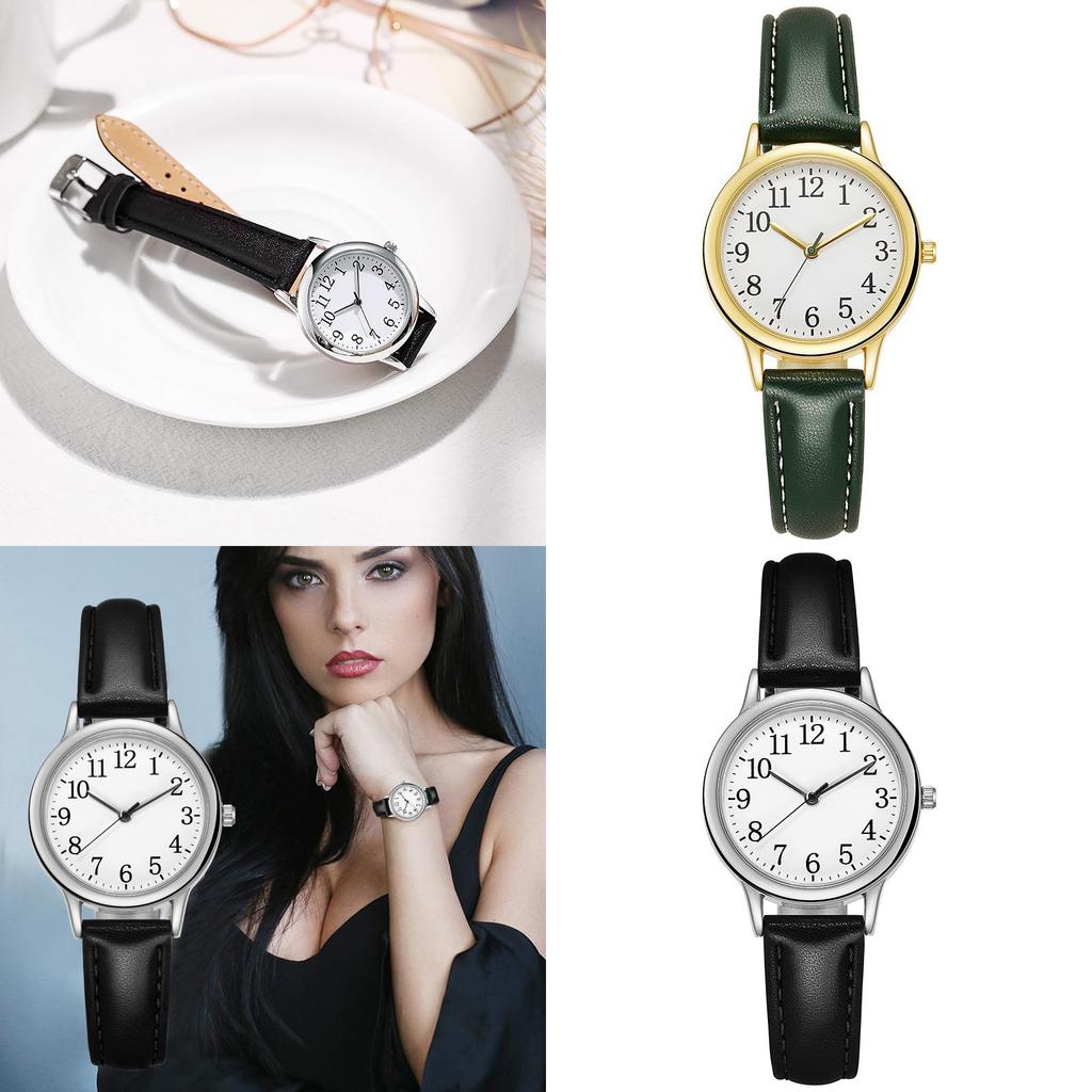 Fashionable Ladies Quartz Watch With Small Dial And Leather Strap Casual Style Waterproof Quartz Movement