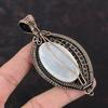 Selenite Pendant Copper Wire Wrapped Pendant Genuine Gemstone Pendant Wire Wrap Jewelry Ethnic Style Pendant Gift For Him Handmade Pendant
