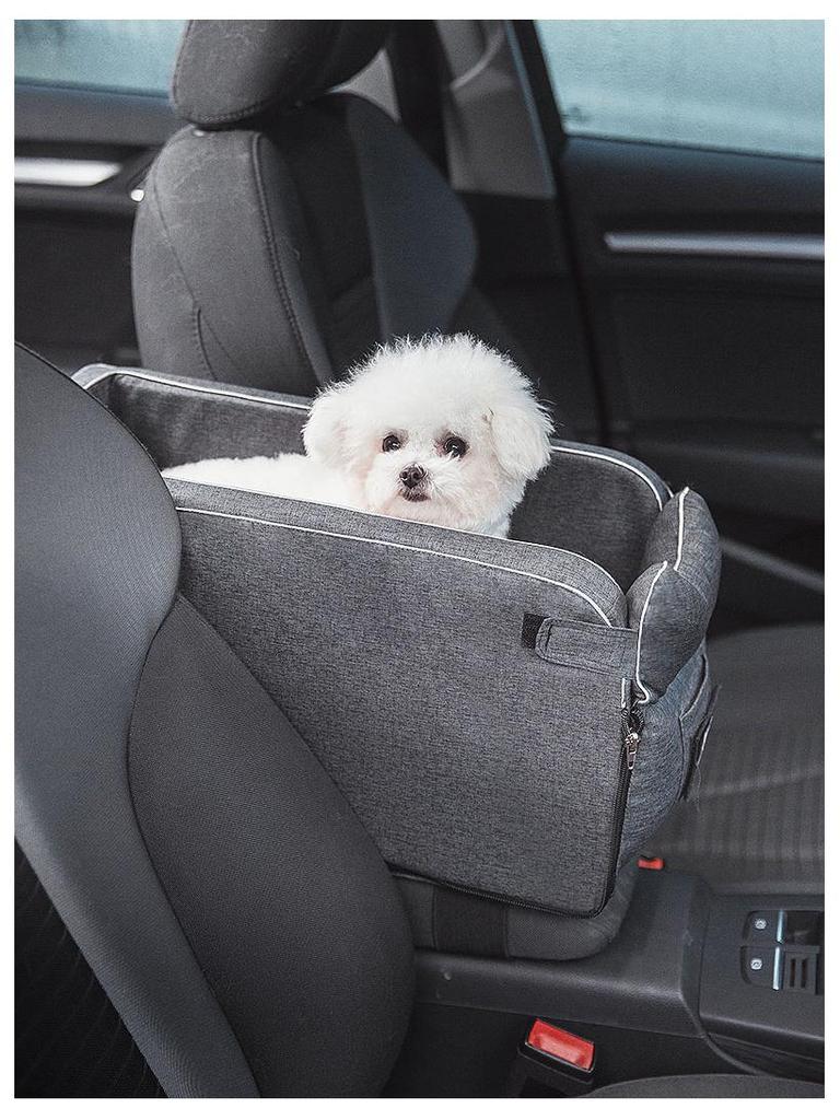 Portable Pet Car Seat & Carrier Bag for Cats - Handheld Center Console Carrier