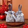 10/20/30pcs Creative Wedding Candy Bags Cloth Design Embossed Flowers Handbag Bag With Pearls Engagement Souvenir Gift Packaging