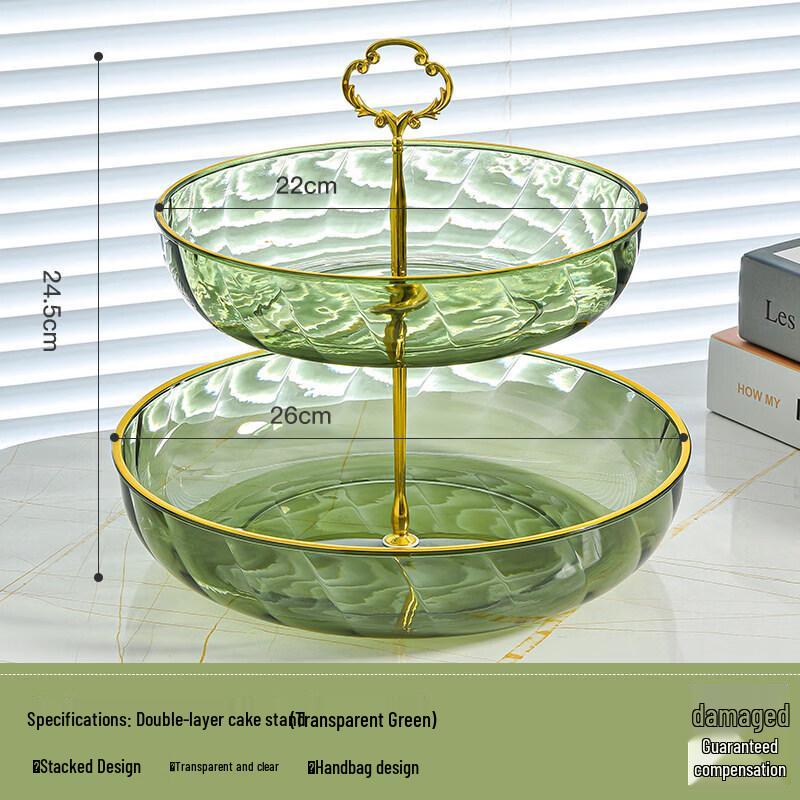 Qiwai Multi-layer Round Plastic Fruit & Snack Plate