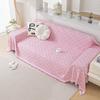 Nordic solid color four-season cotton thread blanket, simple seat cushion ins wind sofa towel, fashionable lunch break blanket