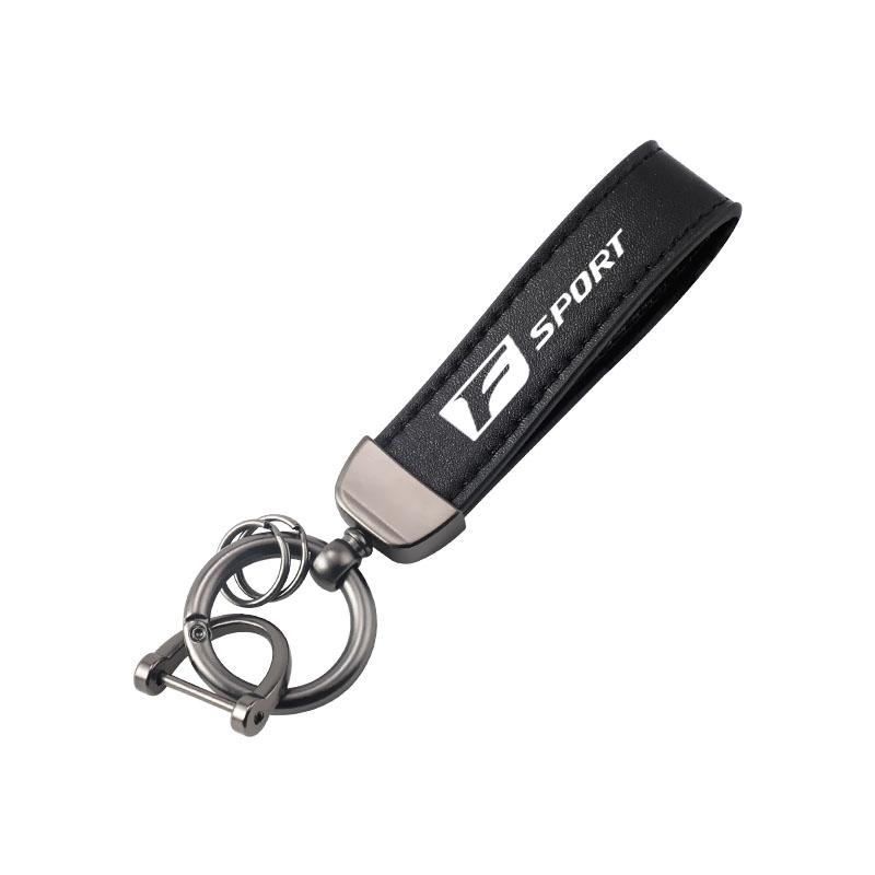 crglqt1 Car Calfskin Keychain Zinc Alloy Auto Keyring Accessories For Lexus LS LC RZ IS350 ES300 GS350 CT200h GX460 LX570 RX500h NX300
