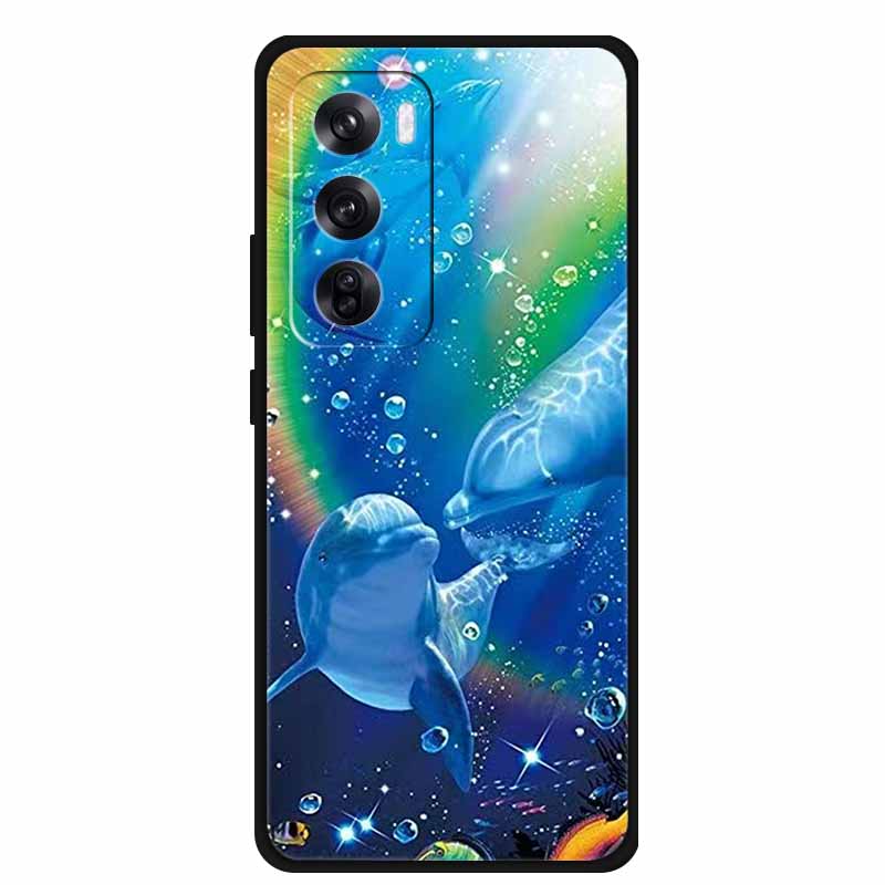 Funda For OPPO Reno 12 / Reno12 Pro Global Case Fashion Printed Soft Silicone Back Cover For Reno12 Pro Cat Phone Case Reno12 5G