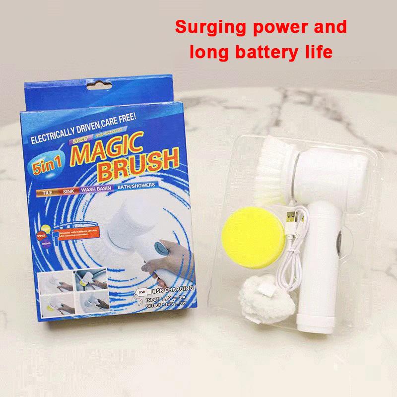 Multi-functional Electric Cleaning Brush for Kitchen and Bathroom Wireless Handheld Power Scrubber for Dishes Pots and Pans