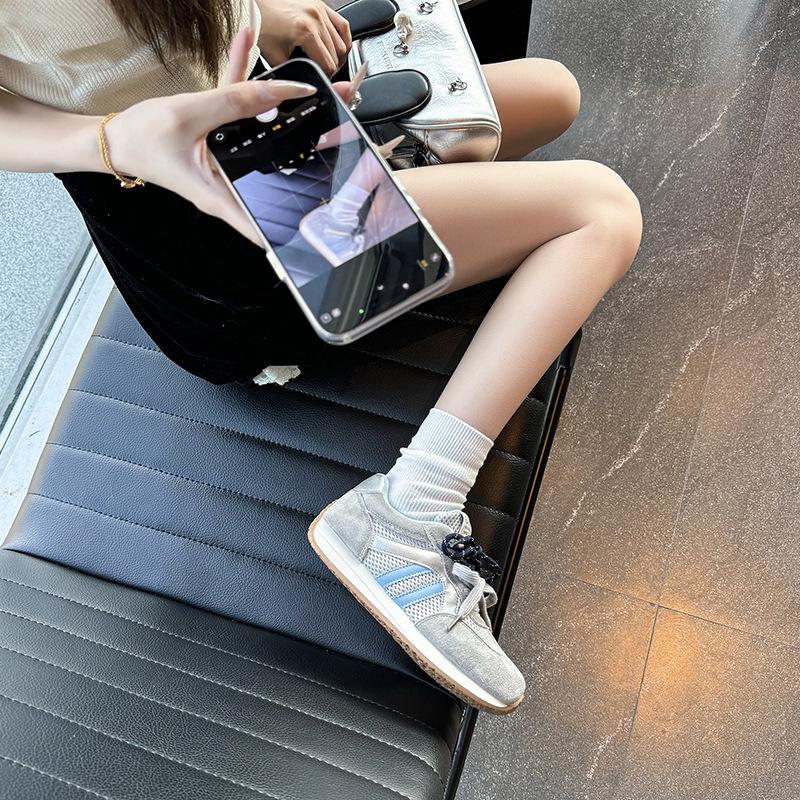 Popular German training shoes women's 2025 summer new versatile fashion breathable mesh casual sports shoes flat Forrest Gump shoes