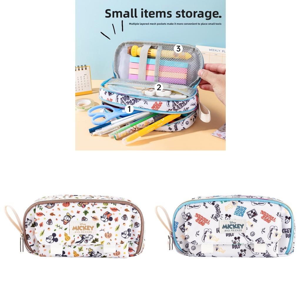Mickey Mouse Cartoon Design Storage Bag With High Capacity And Multiple Layers For Students And Office