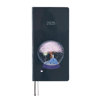 Hobonichi Techo 2025 Weeks Hiroko Snow Dome rozpoczyna się w styczniu Tygodniowy notatnik Tygodniowy portret smukły po lewej Kubota/Yozakura