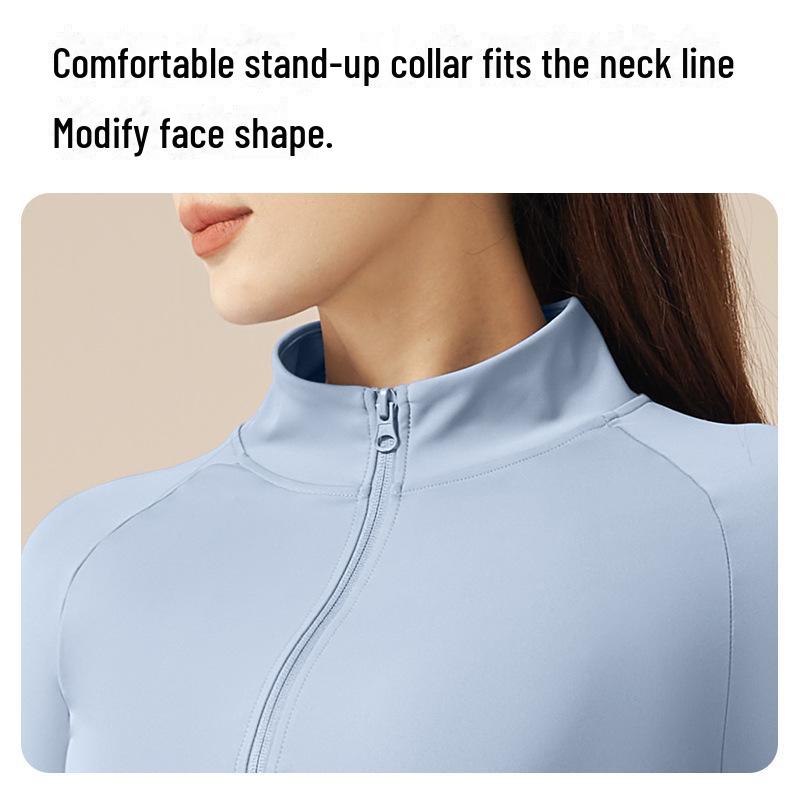 Juyitang Women's Color-Matching Yoga Three-Piece Set - Breathable Slim Fit Sportswear.
