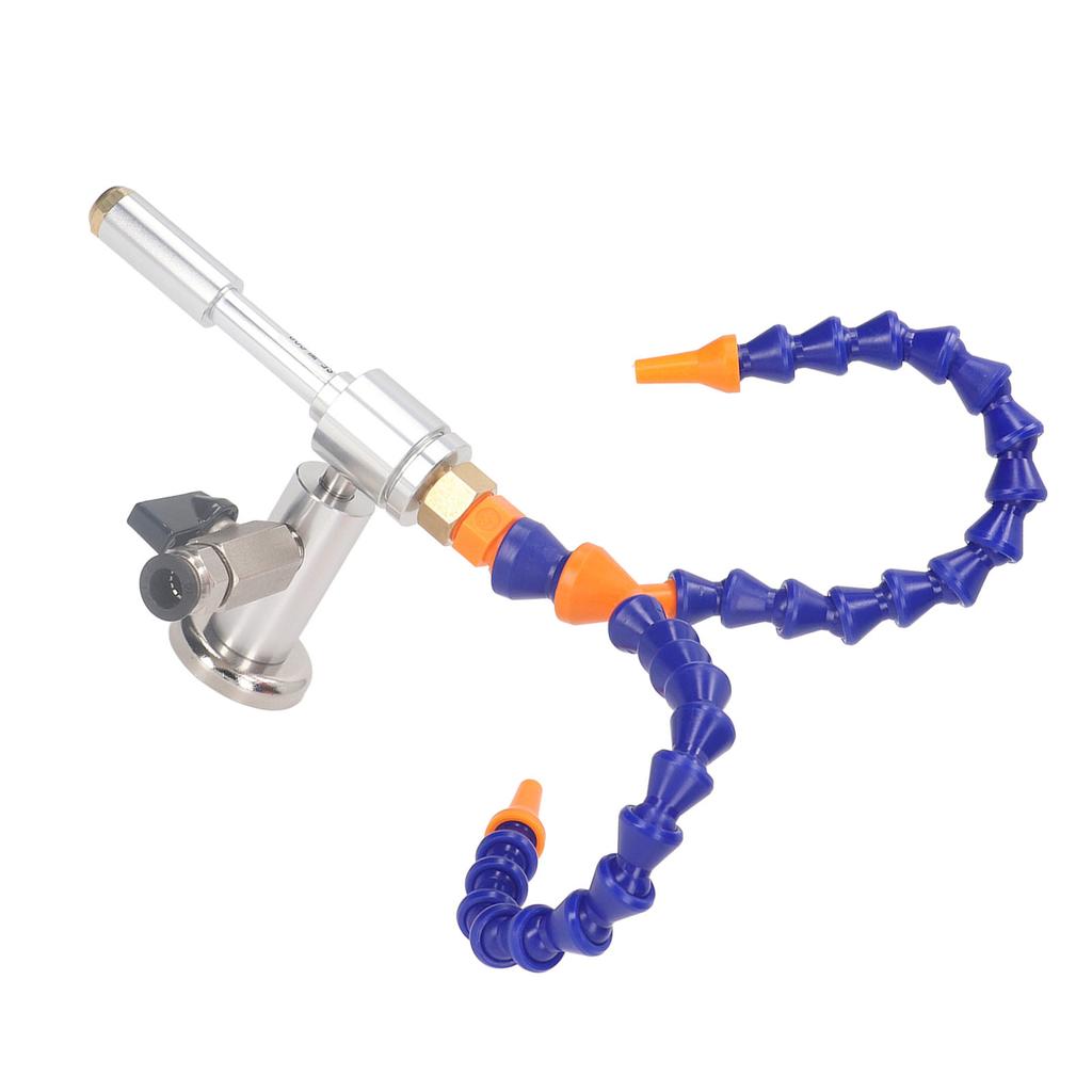 Zestaw chłodzenia zimnym powietrzem Chłodnica pistoletu pneumatycznego ze stopu aluminium z elastyczną rurą dwustronną i złączkami