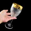 Evropská silnostěnná křišťálová sklenice na víno Sklenice na whisky sklenice se zlatým vzorem zvonku Sklenice na pivo