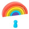 Arch Stacking Blocks Toy Wooden Early Educational Colorful Stacking Building Blocks for Children