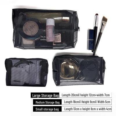Tragbare Lippenstift- und Kosmetiktasche aus Netzstoff mit großem Fassungsvermögen – 2024 trendiges kleines High-End-Design