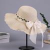 Wide Brim Bow Straw Hat Boho Sun Protection Cap Comfortable To Wear Women's Sun Hat  Beach