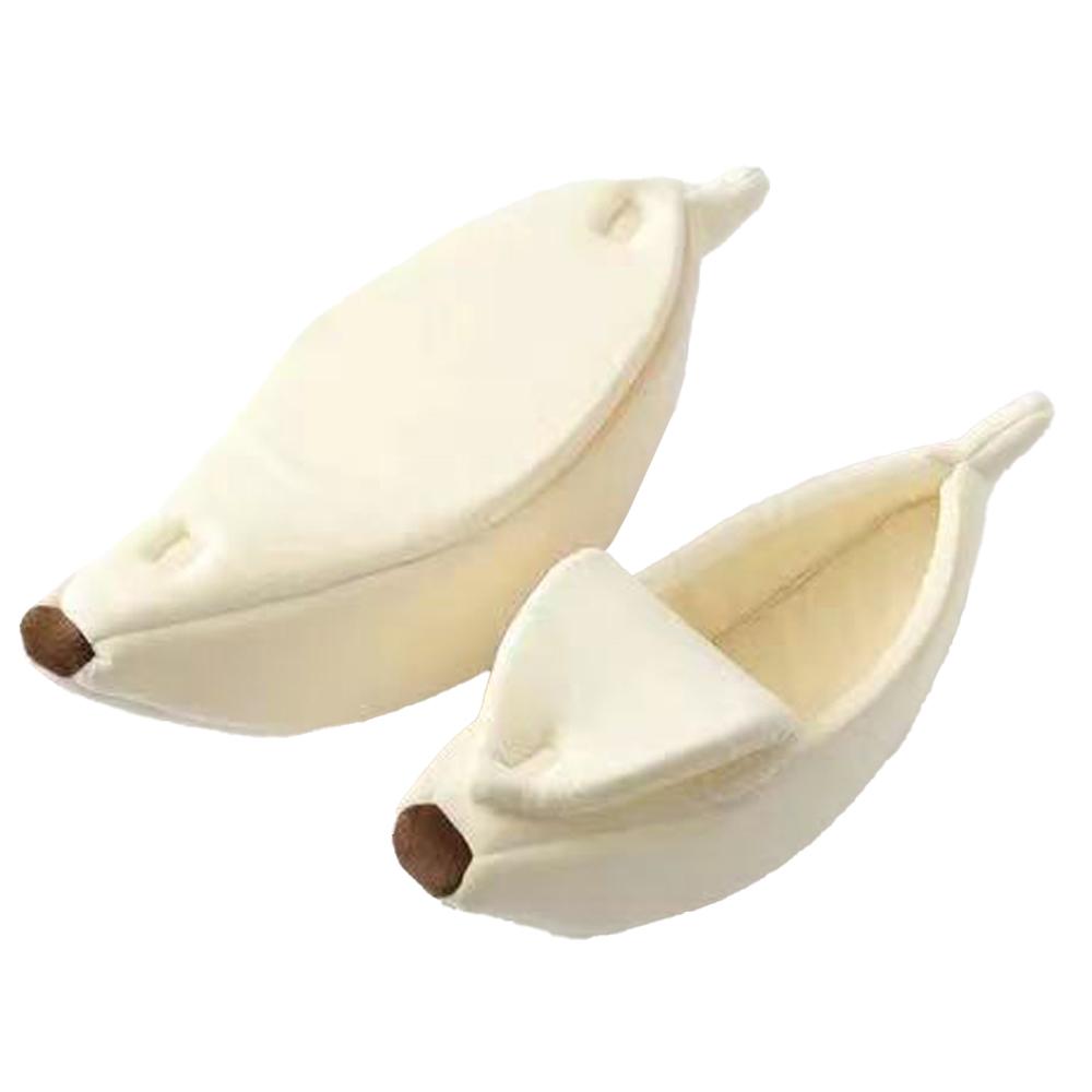 Cute Banana Shape Cat Nest Pet Bed Puppy Kitten Warm House Bed Soft Warm Cat Bed for Winter Lovely Pet Supplies