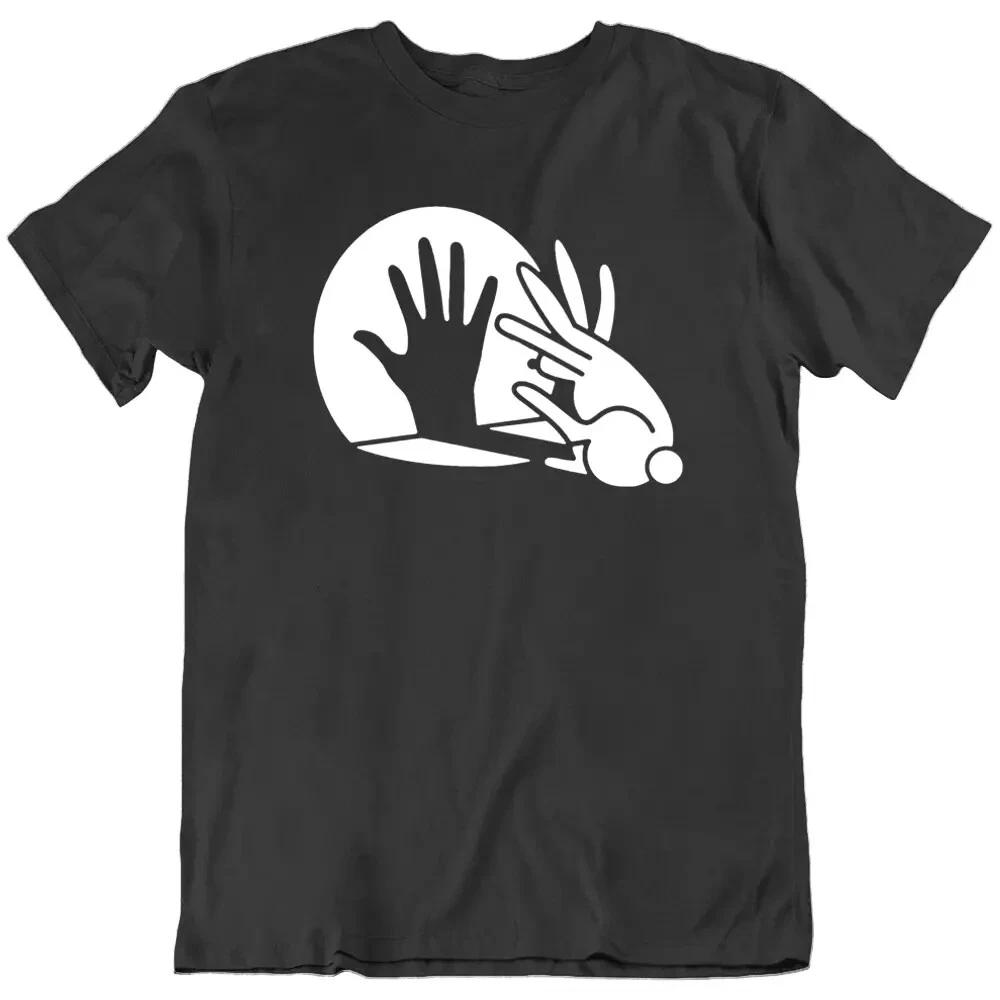 Rabbit Hand Shadow, Puppet, Bunny Funny T Shirt Tee Gift New S