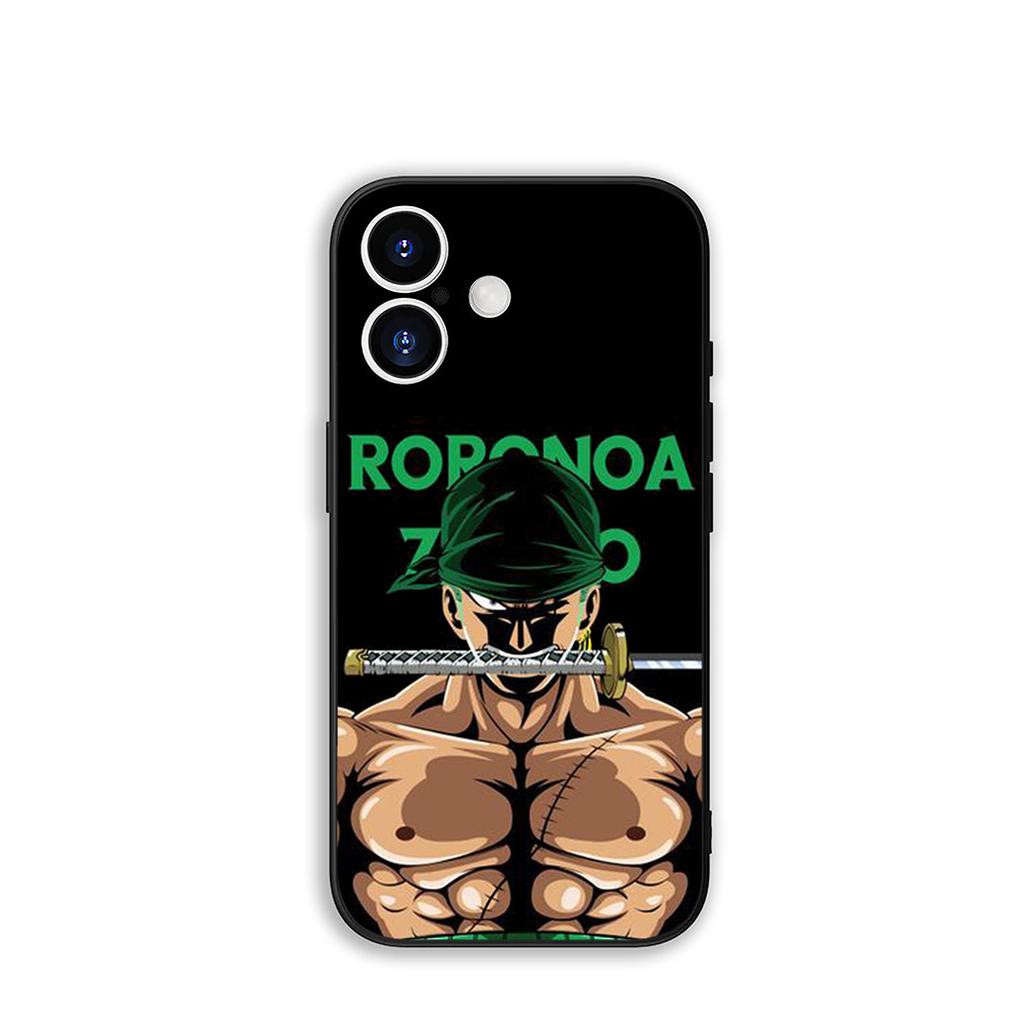 Phone Cover Roronoa Zoro Luffy One Piece Casing for Apple iPhone 16 15 14 Plus 13 12 Mini 17 Pro Max + ProMax 16E Air 15+ Case