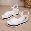 Summer New Peep-Toe Wedge Sandals – Large-Size One-Band Buckle Platform Waterproof Sole Sandals for Women