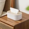 Plastic Tissue Box With Wooden Cover Nordic Simplicity Style Desktop Napkin Box Living Room Bathroom Toilet Square Tissue Box