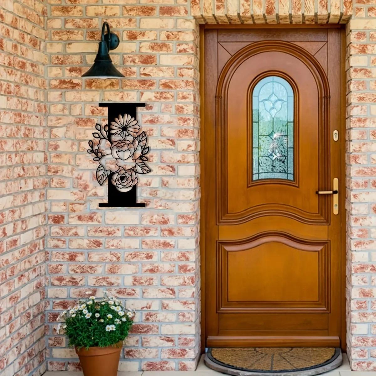 Потрясающая металлическая табличка с цветочными буквами-монограммами! Металлическое — фото 11