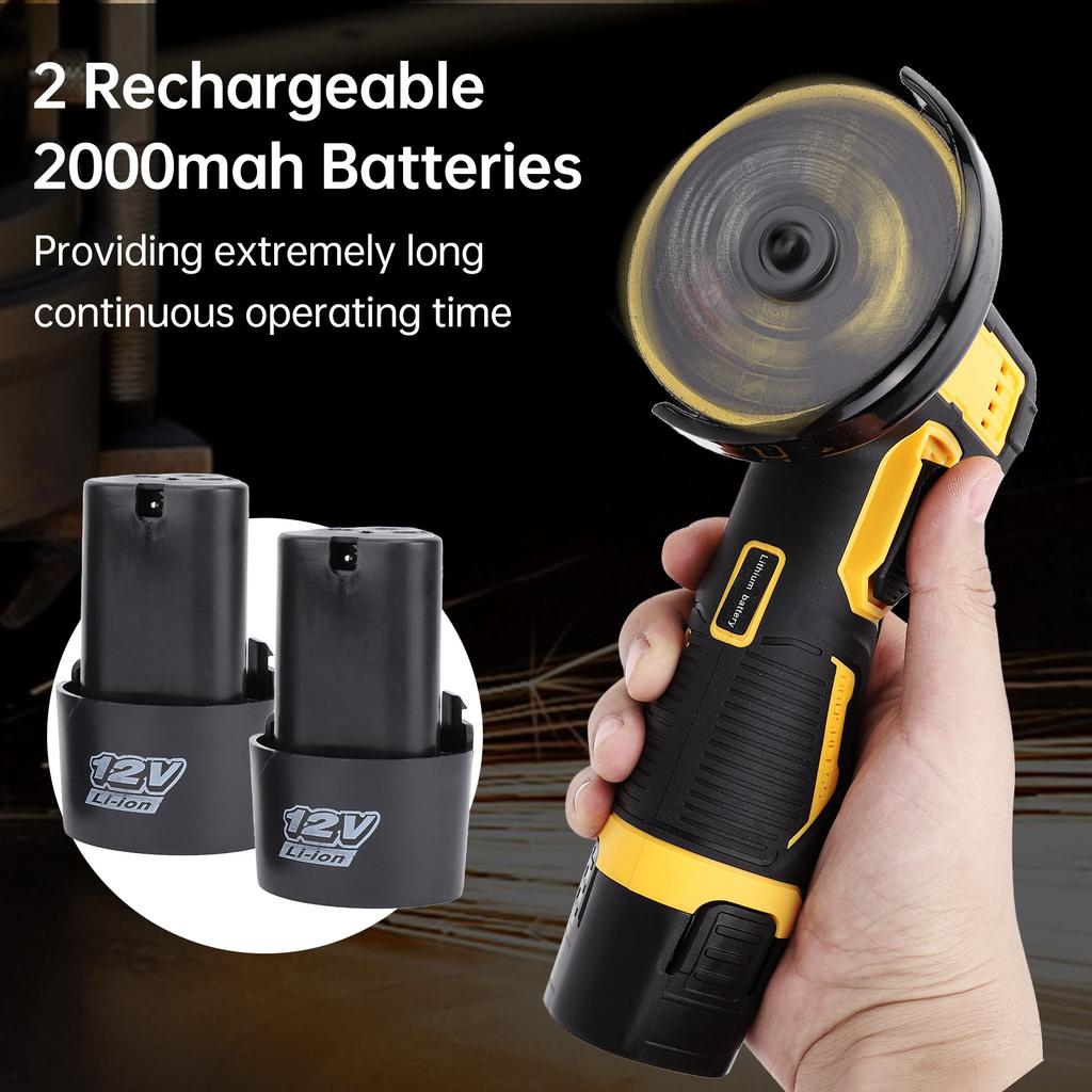 Mini Handheld Electric Angle Grinder 21V Cordless Cutting Polishing Machine Multifunctional Cutter Polisher Grinder 19500RPM