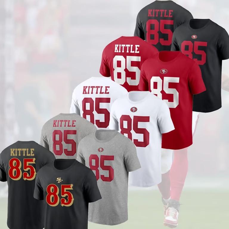 HOT G. Kittle #85 SF 49. 2025 Player Name  & Number Fan Gift Unisex T-Shirt M