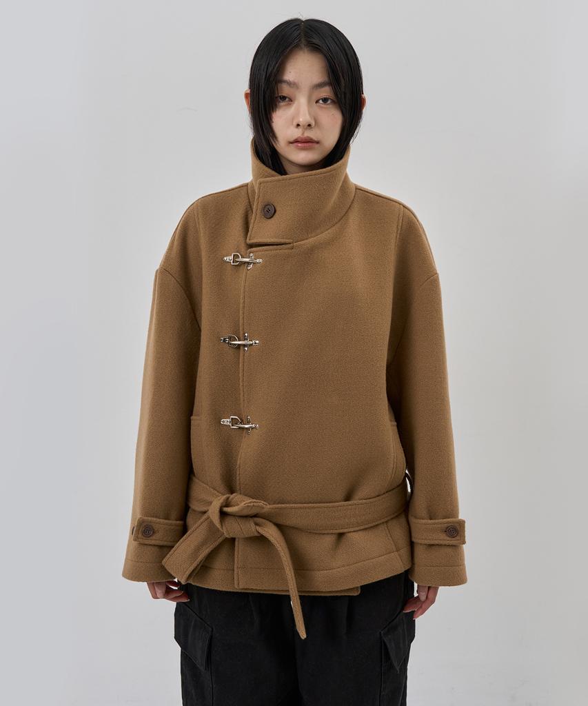 NUAKLE (W) Loop Midi Wool Coat_Camel
