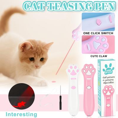 Lasers Cat Teaser med flera mönster Infraröd Cat Teaser Leksaker Husdjursmaterial Leksaker Cat Teaser Pen