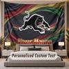 Custom Name Text Tapestry Penrith Panthers Personalized Polyester Wall Tapestry For Bedroom And Room