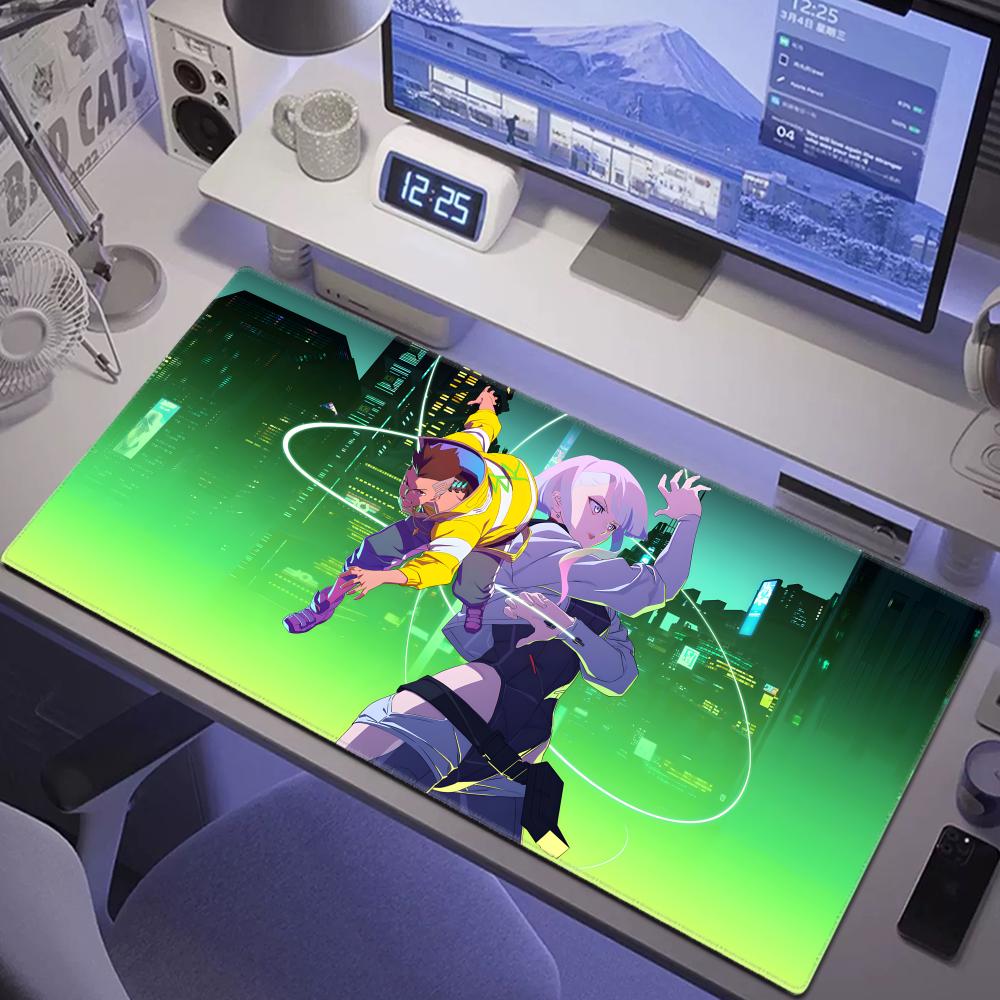C_cyberpunk Anime E_edgerunners Mousepad Rubber Mouse Pad Computer Laptop Gamer Pad PC Gaming Accessories Desk Mats Mice Pad