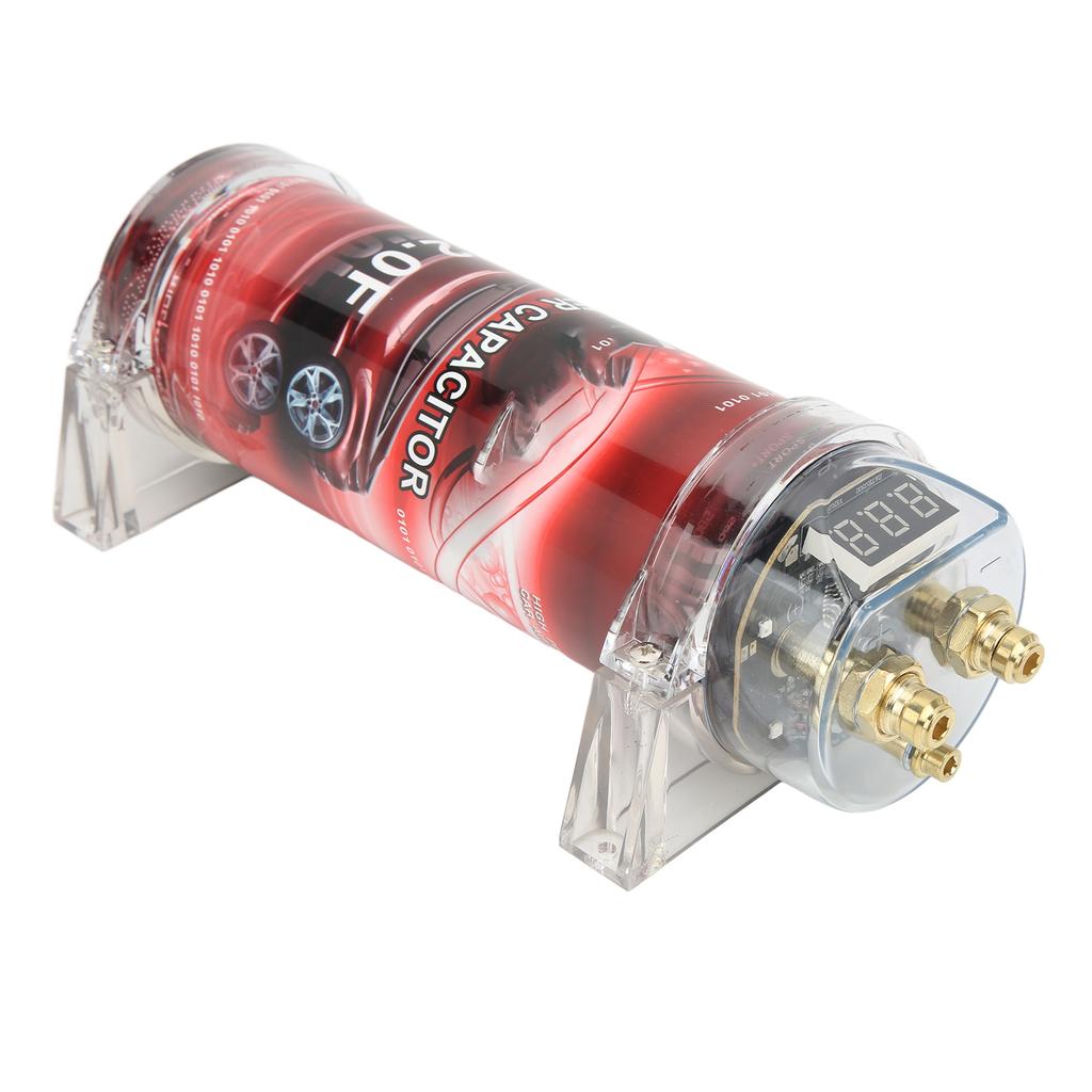 2 Farad Car Capacitor Digital Audio System Power Capacitor with Voltage Display Audible Warning