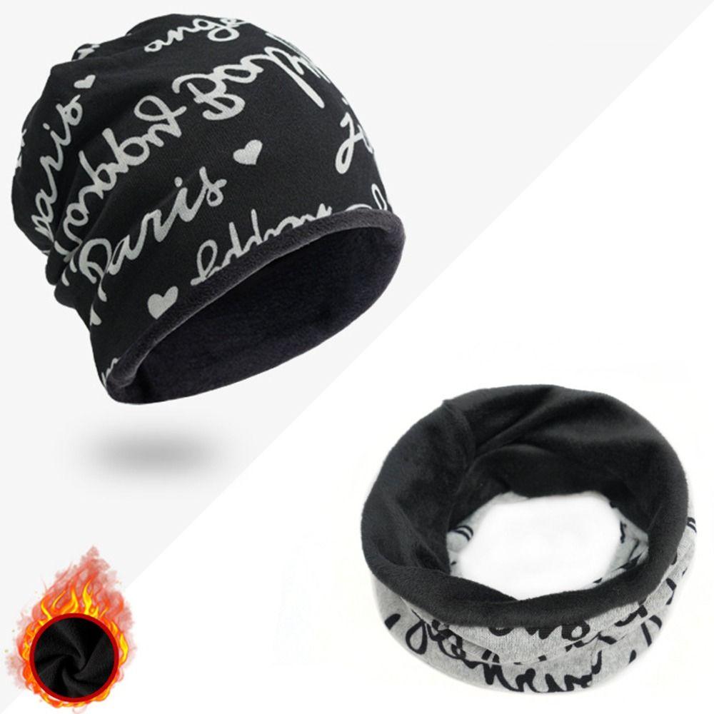 Fleece Lined Cover Head Cap Soft Plush Winter Knitted Hat Fashion Beanies Bonnet  for Women