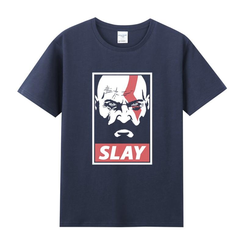 Loose Cotton Round Neck Short-sleeved T-shirt Men's PS4 Game God of War Kuiye Theme Printed Peripheral Clothes