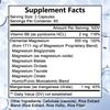 Capsule di Complesso di Magnesio, Miscela di Magnesio Multi-Sorgente con Vitamina B6 e Manganese, 120 Capsule