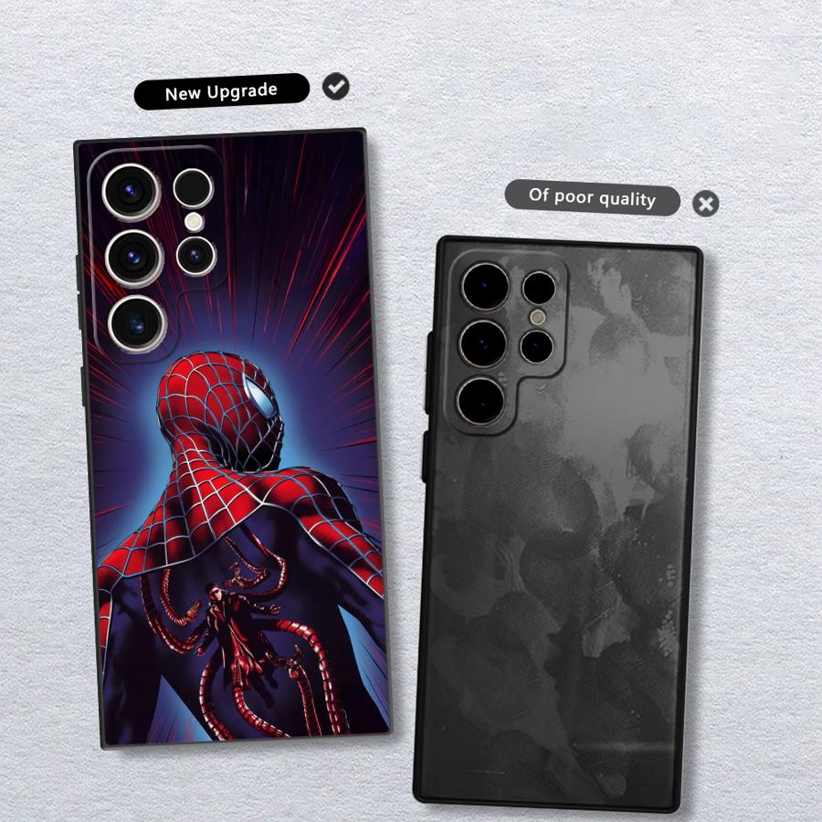 Funda Phone Cover Case for Samsung Galaxy S26 S24 Plus S20 Note 20 Ultra 8 9 10 S25 Ultra S23 S10 S9 S21 FE Marvel Black Red