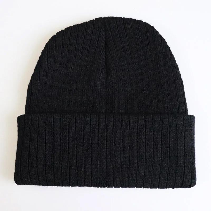 Solid Color Unisex Beanie Keep Warm Knitted Hat Fashion Hip Hop Stripe Winter Hats Skuilles Dad Ski Ladies Casual Bonnets Cap