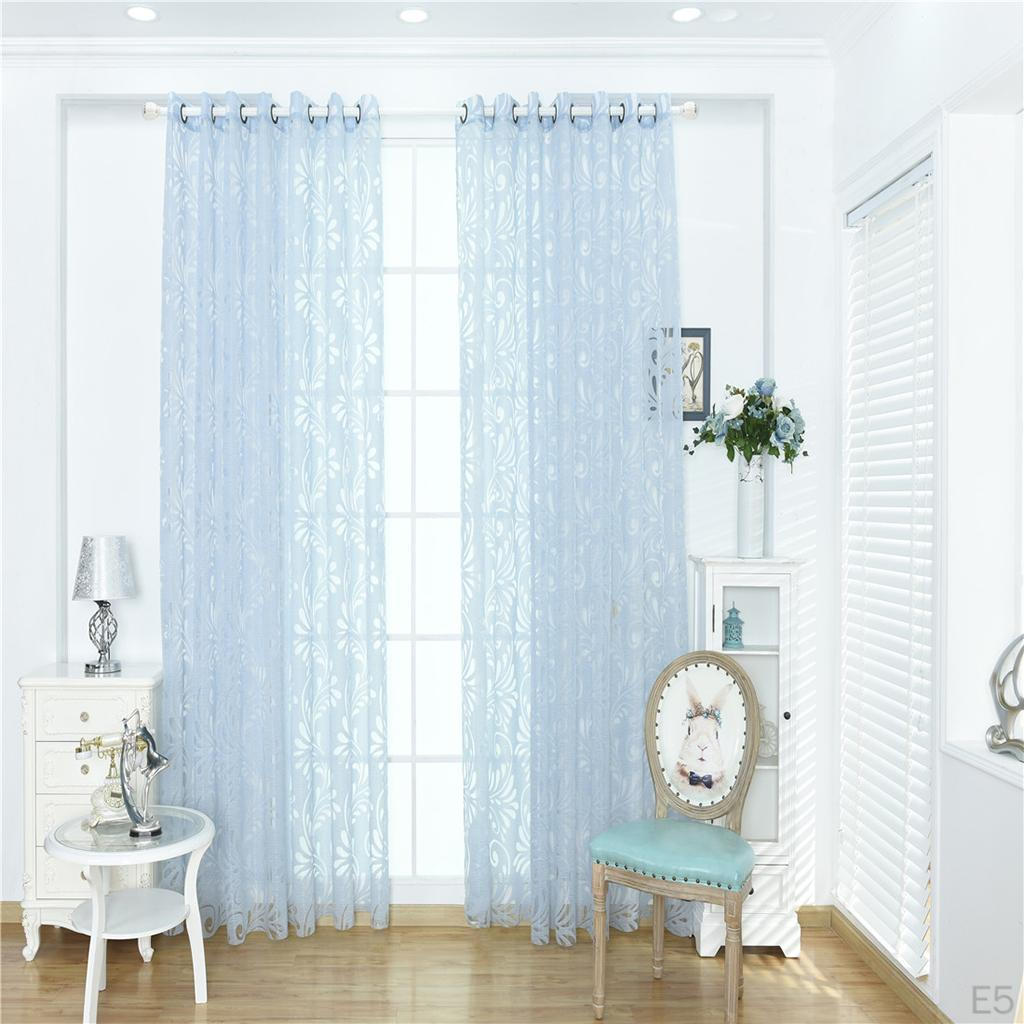 Grommet Floral Textured Bay Window