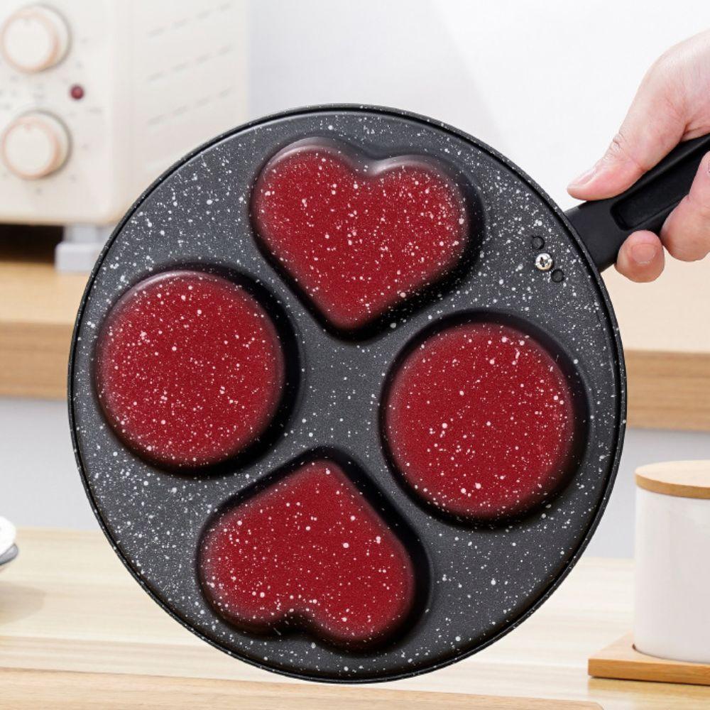 Non-stick Fried Egg Pan 4 Grids Divided Egg Skillet Household Omelette Skillet  Bread