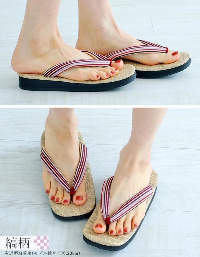 Takeharu Setta Made in Sponge Easy to Zori Sandals with Available in Various Oval Shape Sandals, Japan, Panama-Style Sole, Wear, Women's Straps,
