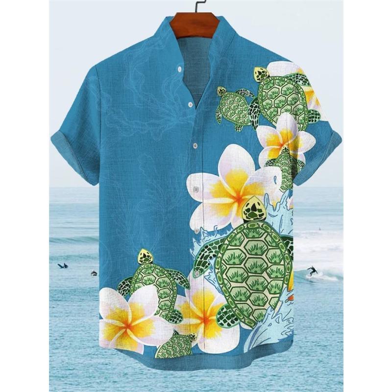 New Summer Shirt Hawaiian Shirt Men's Beach Vacation Short Sleeve Top Casual Men's Shirt Fashion