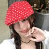 Versatile Polka Dot Print Hats Retro Bonnet Y2K Forward Hats  for Women
