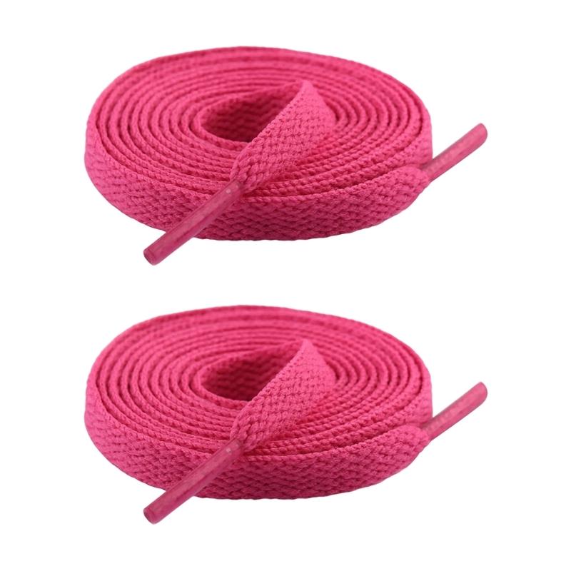 1 Pair Flat Sneaker Shoelaces 8mm Wide Polyester Replacement Multicolored Laces for Trainers and Casual Shoes Strings
