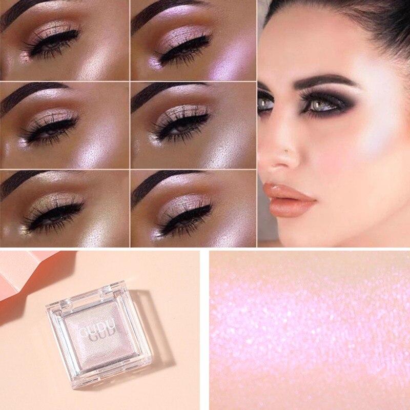 

Прессованная пудра с мягкой текстурой, стойкая для всех оттенков кожи, макияж, мерцающий контур, хайлайтеры для лица, хайлайтер, пудра