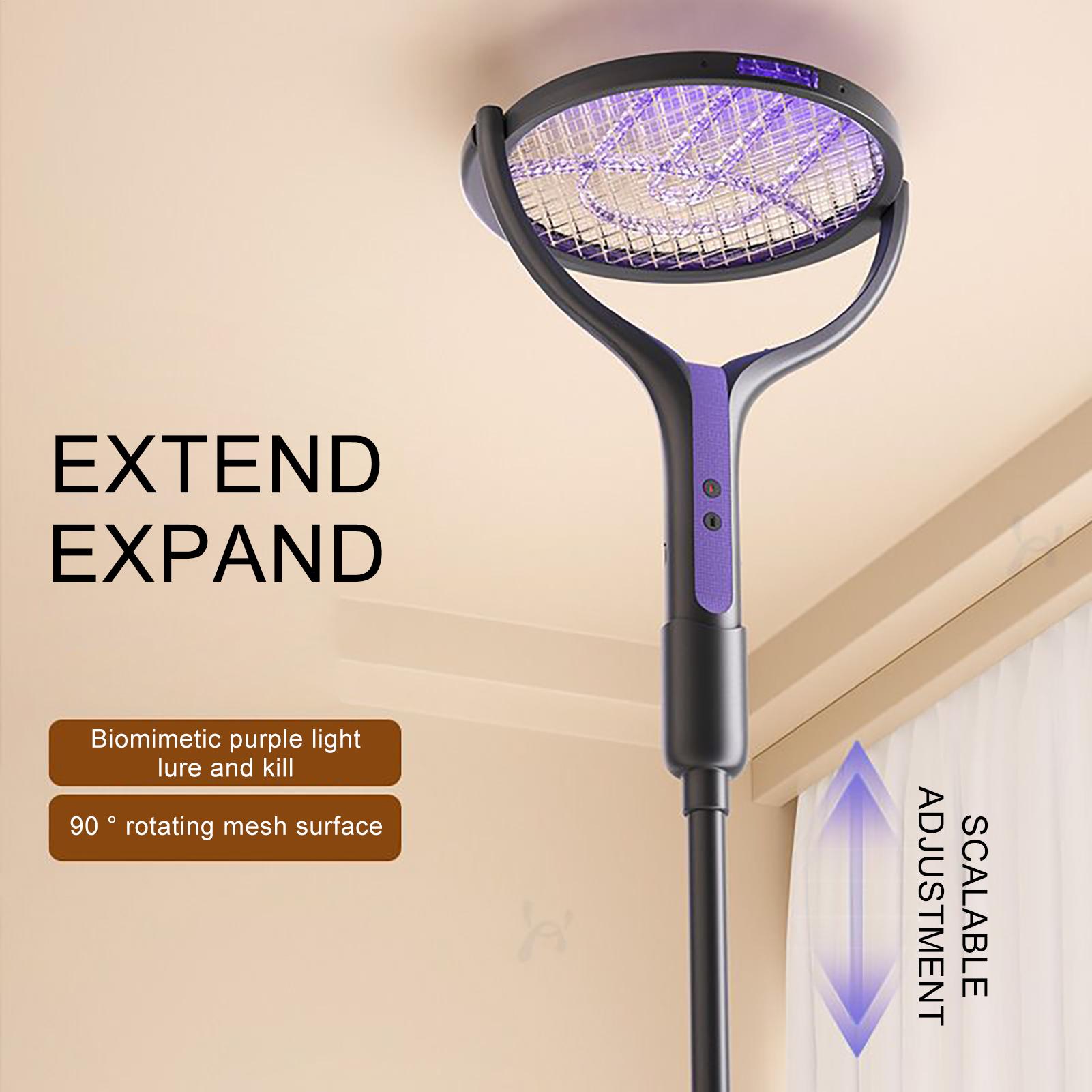 

Electric Fly Swatter Rechargeable Handheld Fly Zappers Electric Trapper Tool Indoor Outdoor for Camping Apartment Garden Picnic China Mainland