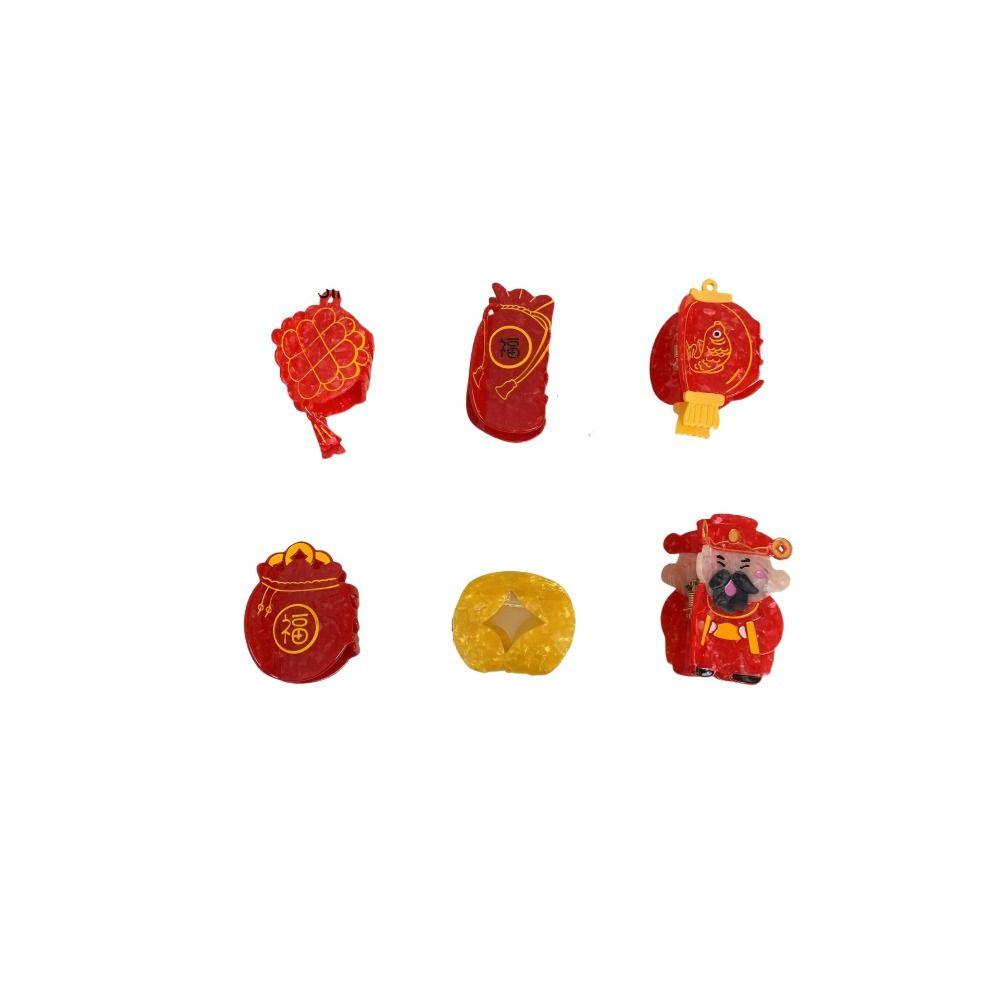 Money Bag Acetate Claw Clip Lantern Large Shark Clip Fashion New Year Hair Claw  Hair Accessories